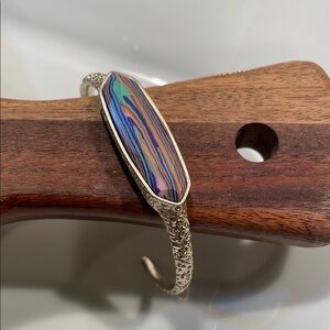 Colorful Stone Silver Bracelet